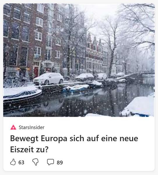 Neue Eiszeit für Europa 2026 Neue Eiszeit für Europa 2026