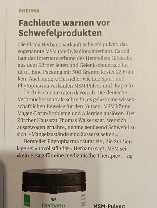 Artikel "Schwefel" aus Saldo 1/24